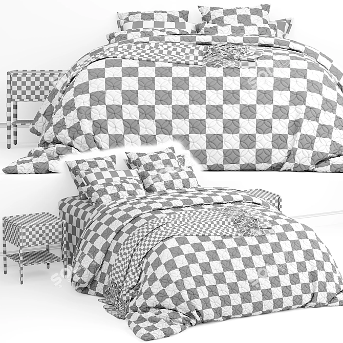 Adairs Selma Bed Linen 3D model image 6