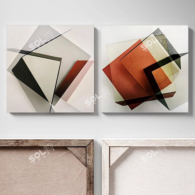 Modern Art Cube Paintings by Vladimir Glynin 3D model image 1