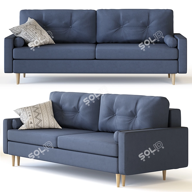 Dins Sofa from divan.ru - Rich Velvet Options 3D model image 4