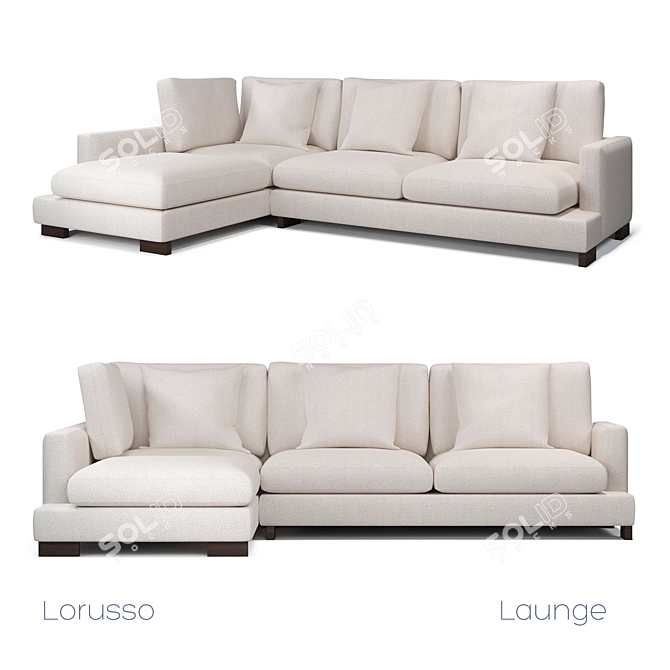 Lounging Elegance: Modular Comfort Sofa 3D model image 1