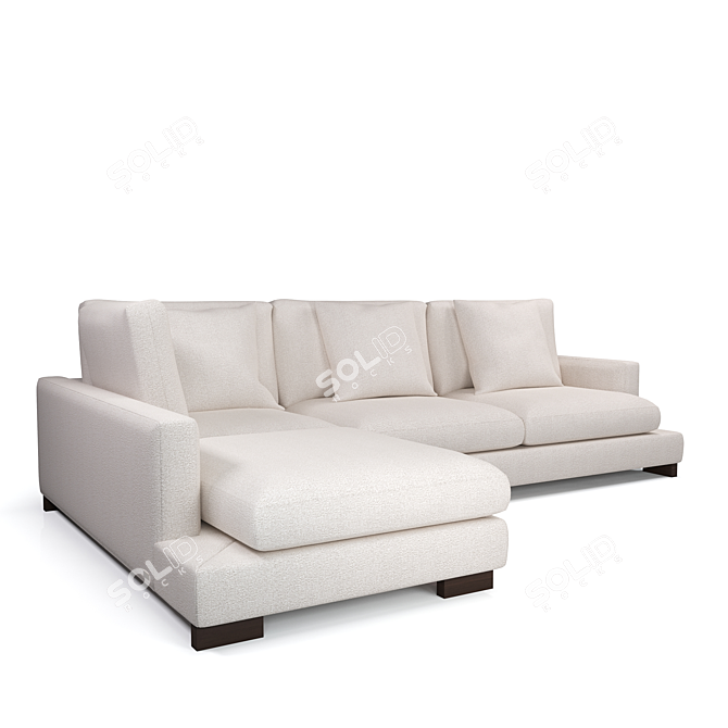 Lounging Elegance: Modular Comfort Sofa 3D model image 3