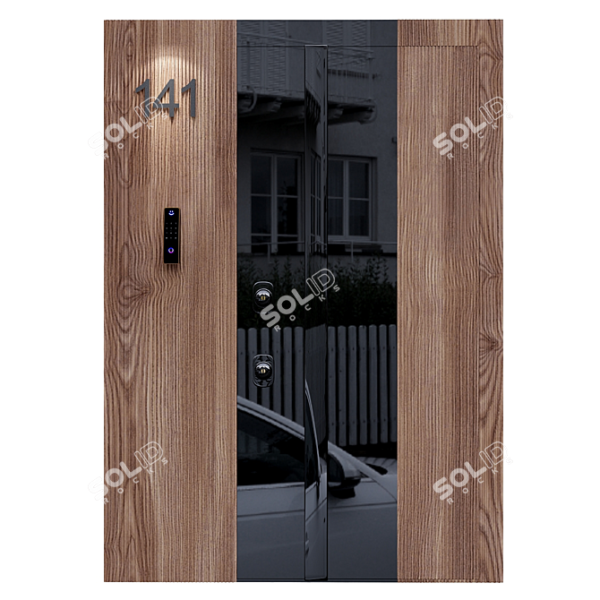 Sleek Modern Door Design 3D model image 1