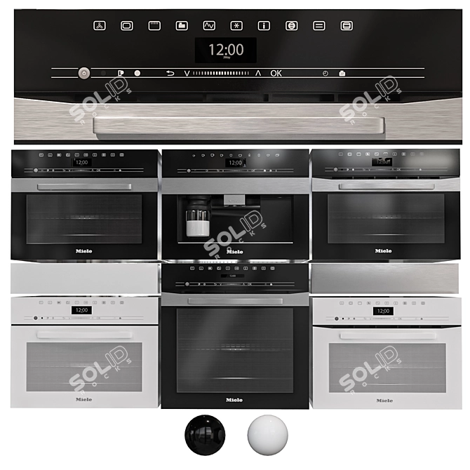 Premium Miele Kitchen Appliances 3D model image 1