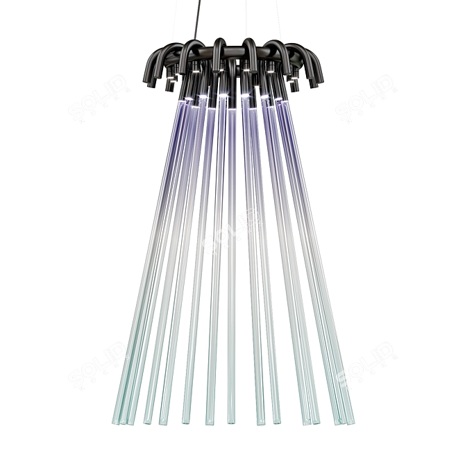 Modern LED Metal Pendant Lamp 3D model image 1