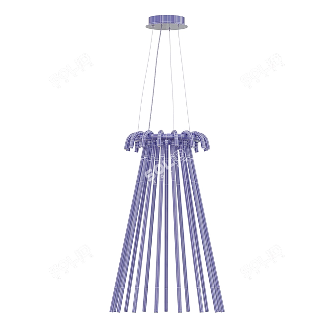 Modern LED Metal Pendant Lamp 3D model image 2