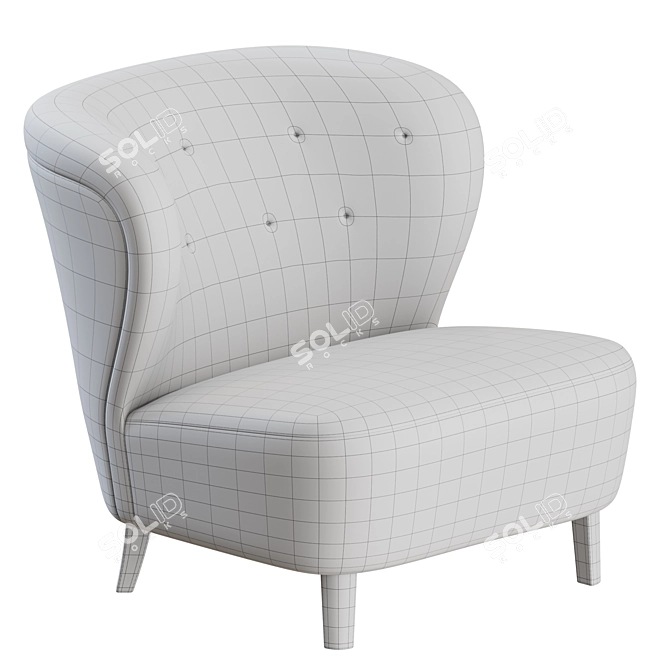 Gösta Jonsson Swedish Lounge Chair 3D model image 3