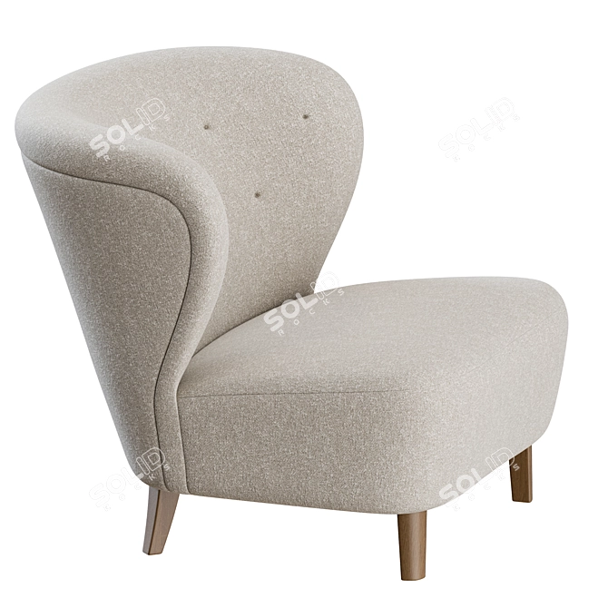 Gösta Jonsson Swedish Lounge Chair 3D model image 5