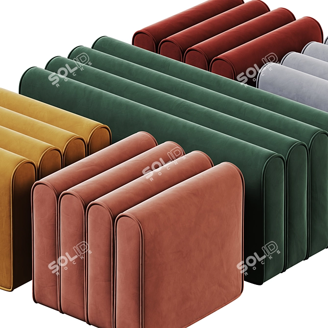 Velvet Ottoman OTE by Corner Design 3D model image 2