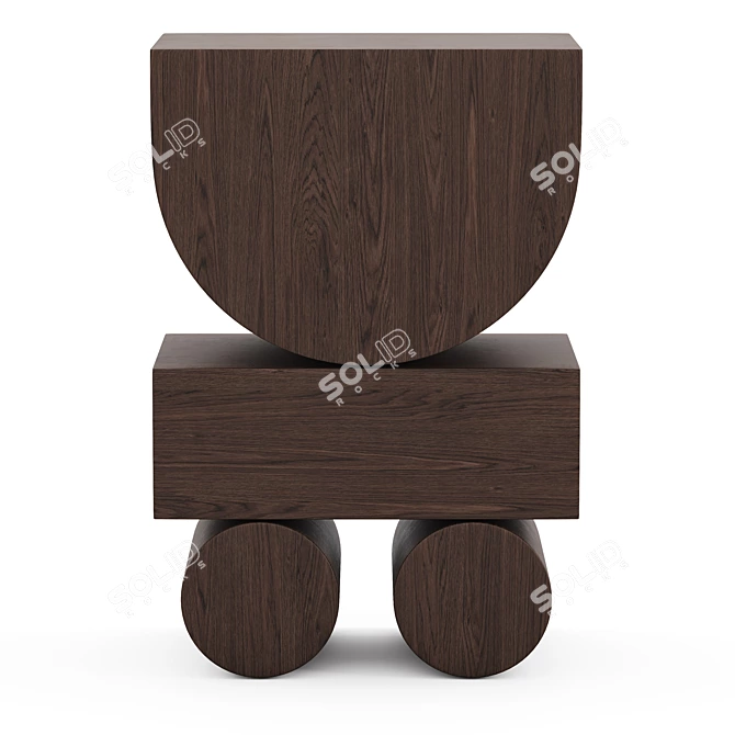 Sleek Automa Side Table 3D model image 1