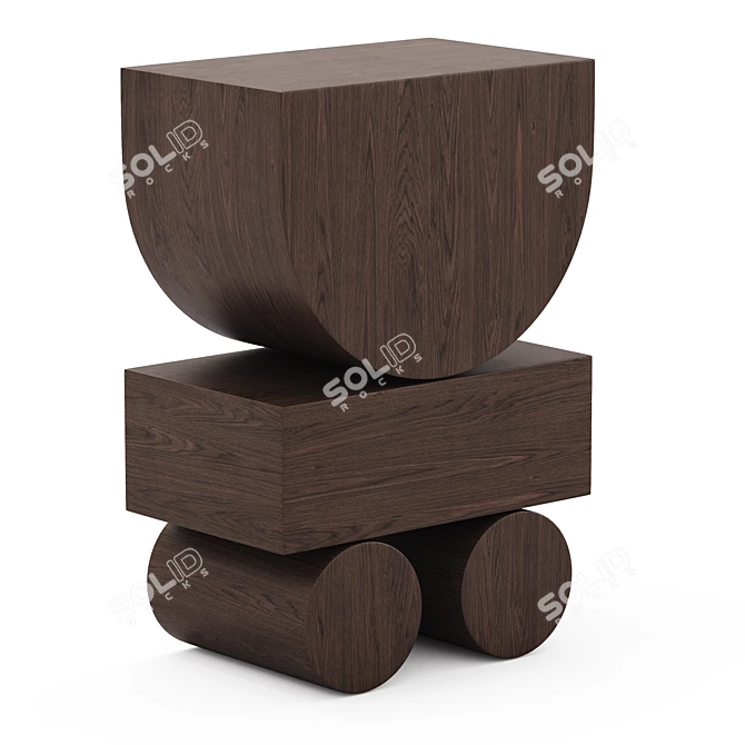 Sleek Automa Side Table 3D model image 2