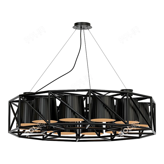 Industrial Loft-Style Ferma Bookshelf 3D model image 1