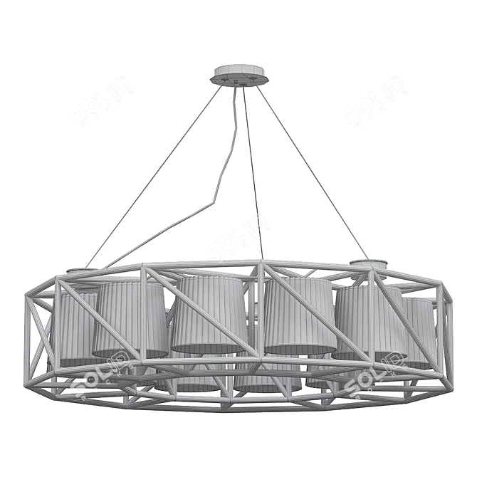 Industrial Loft-Style Ferma Bookshelf 3D model image 2