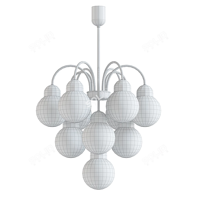 Sleek Kamenický Šenov Hanging Lamp 3D model image 2