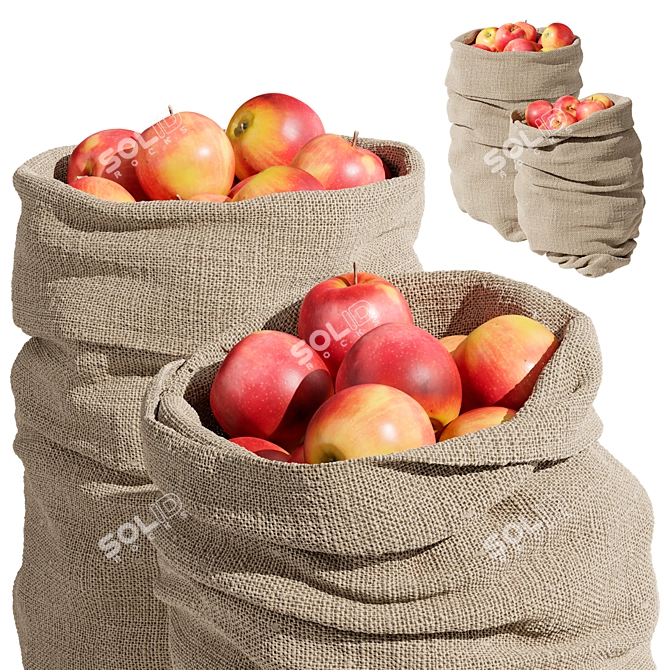 3D Apple Bag Scanner 8K 3D model image 1