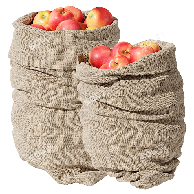 3D Apple Bag Scanner 8K 3D model image 2