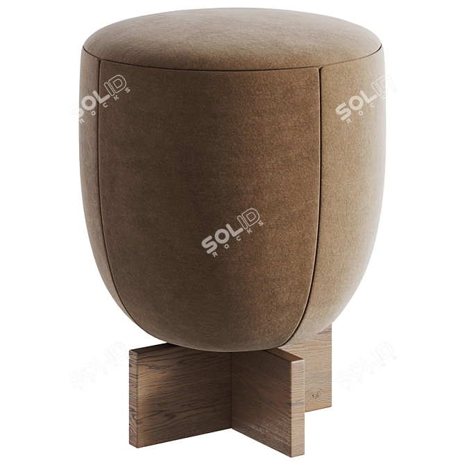 Flannel Ottoman Pinch by Corner Design 3D model image 4