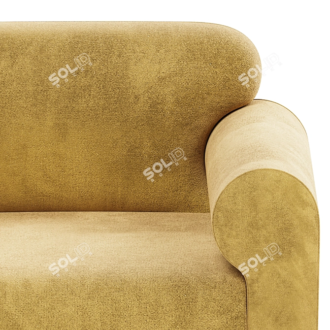 Title: Gala Reverse Roll Armchair 3D model image 4