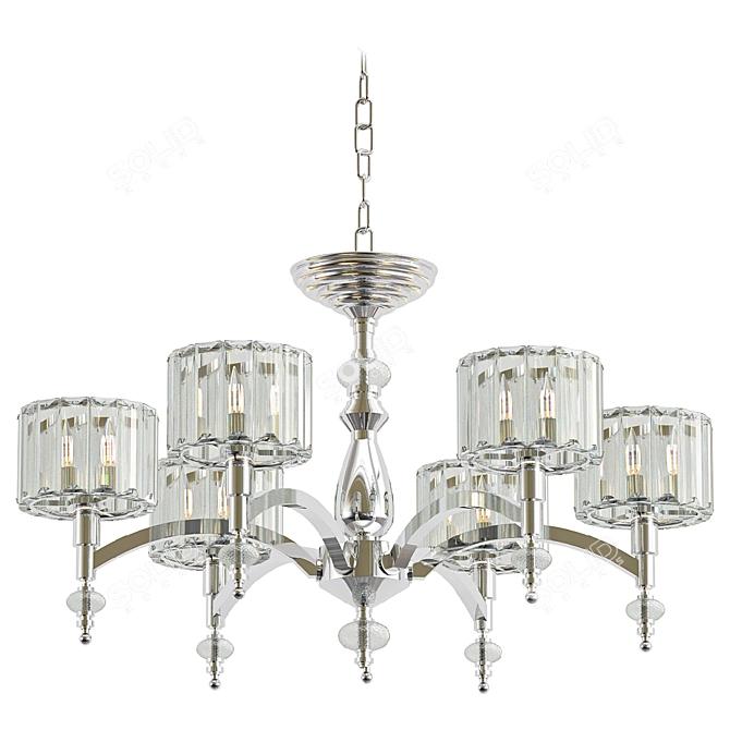 Elegant Aployt Hortens Chandelier Fixture 3D model image 1
