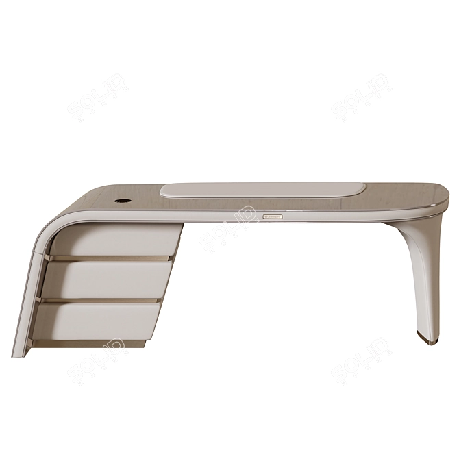 Luxury La Conca Designer Writing Desk 3D model image 1