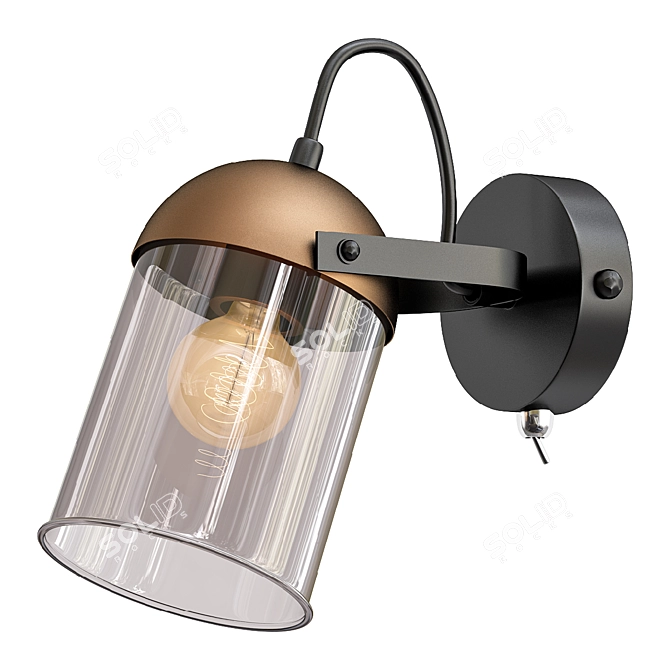 Mars Model 3D Lamp Black 3D model image 1