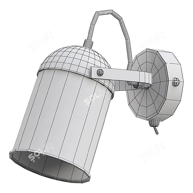 Mars Model 3D Lamp Black 3D model image 2