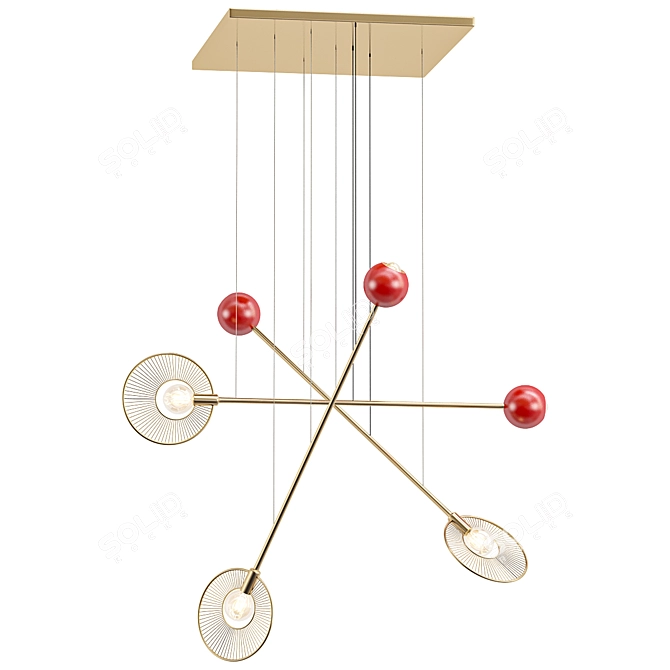 Modern Melrose Model Lamp: VRay 3D model image 1