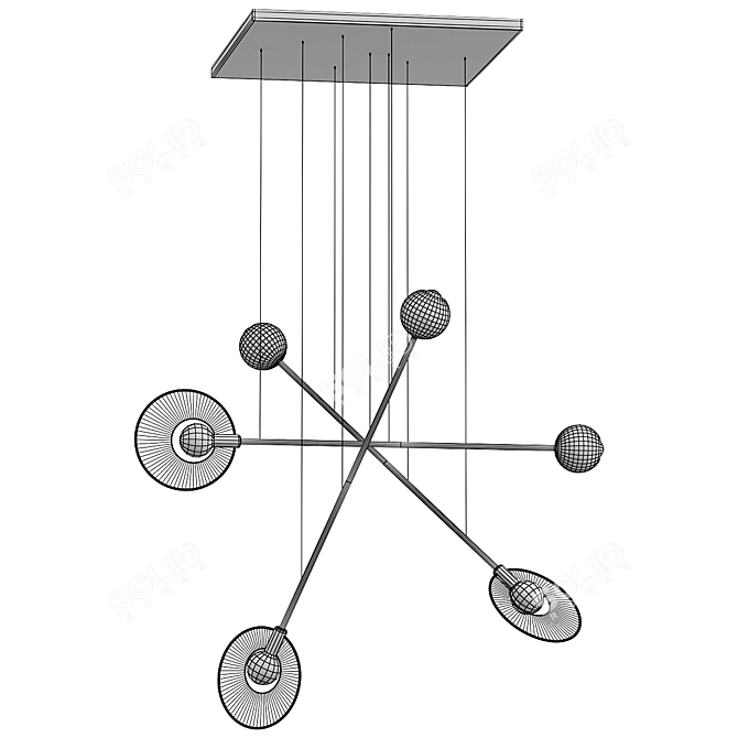 Modern Melrose Model Lamp: VRay 3D model image 2