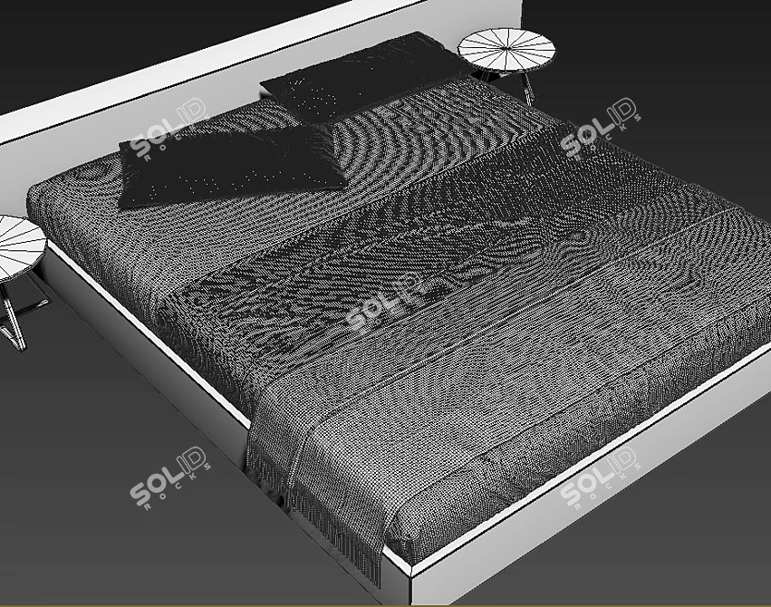 Scandinavi Modern Bed 3D Model 3D model image 3