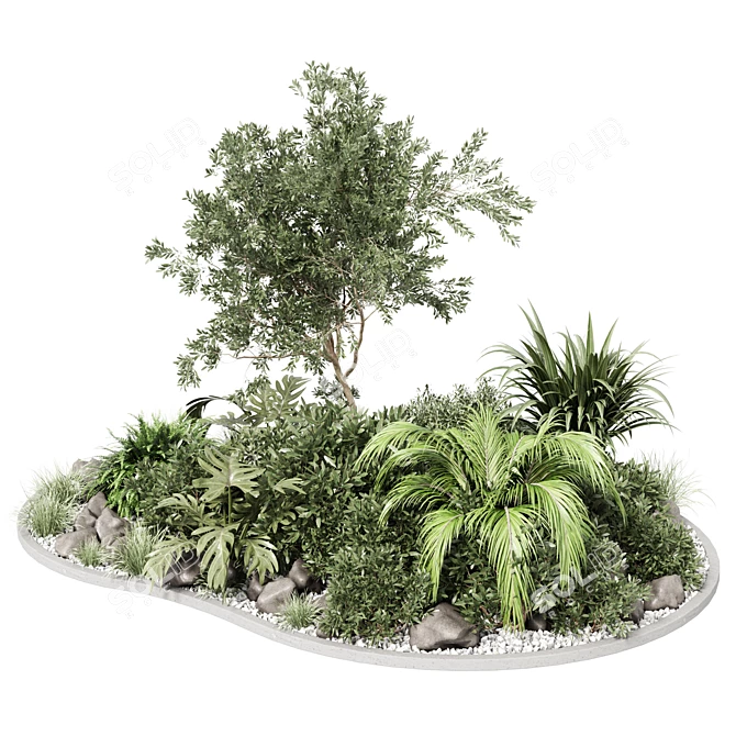 Garden 110 Plant Tree Collection 3D model image 2