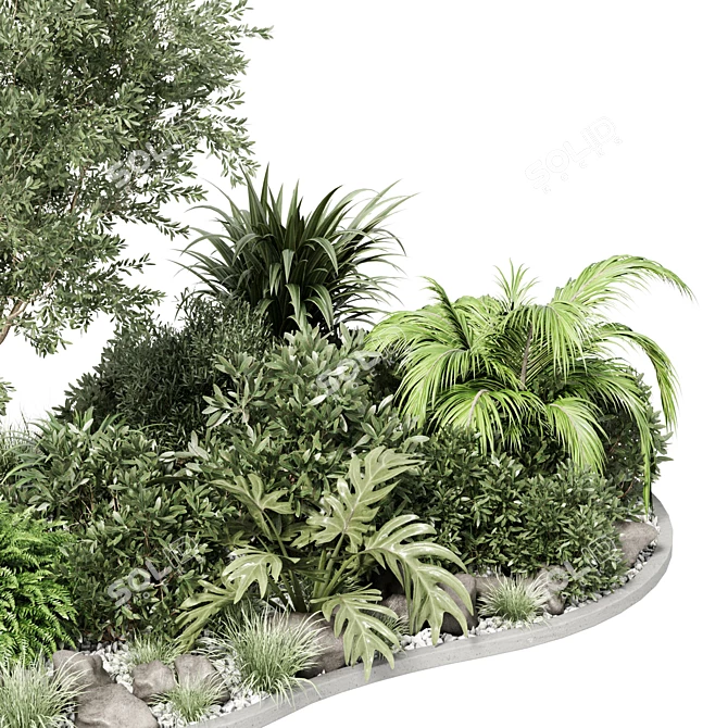 Garden 110 Plant Tree Collection 3D model image 5