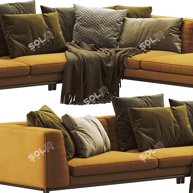 Italian Michel Sofa 3D Model 3D model image 6