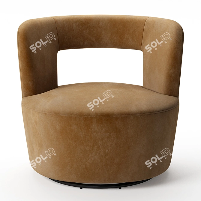 Modern Millie Swivel Accent Chair 3D model image 2