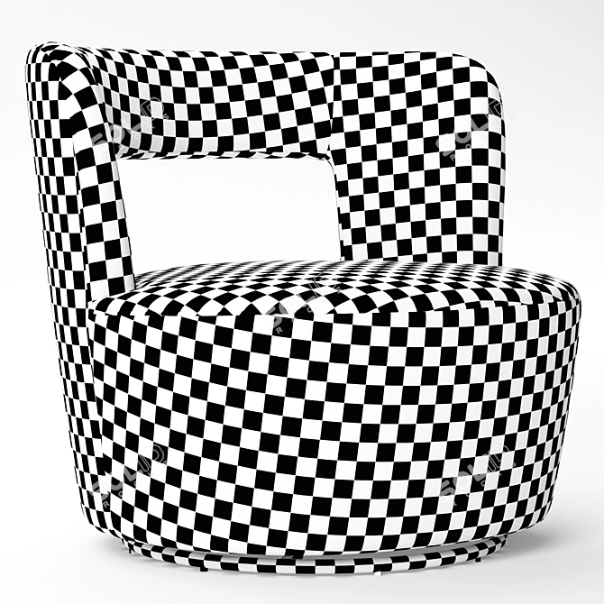 Modern Millie Swivel Accent Chair 3D model image 6