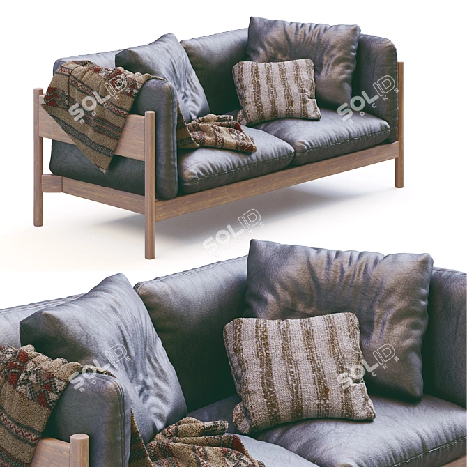 Modern Arbour Leather Sofa 3D Model 3D model image 3