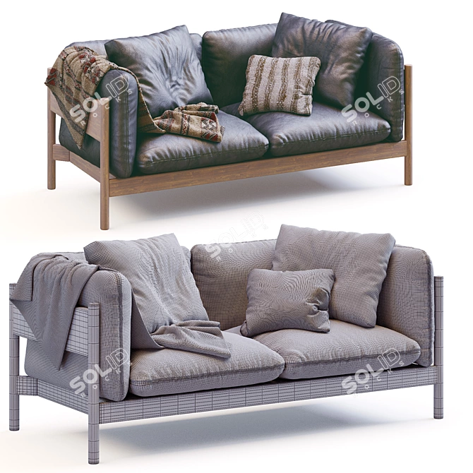 Modern Arbour Leather Sofa 3D Model 3D model image 5