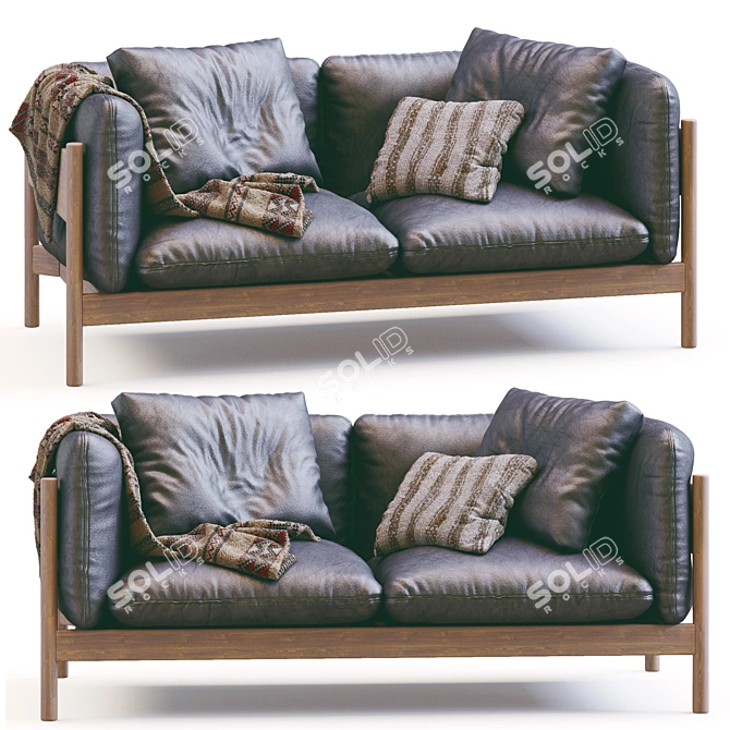 Modern Arbour Leather Sofa 3D Model 3D model image 7