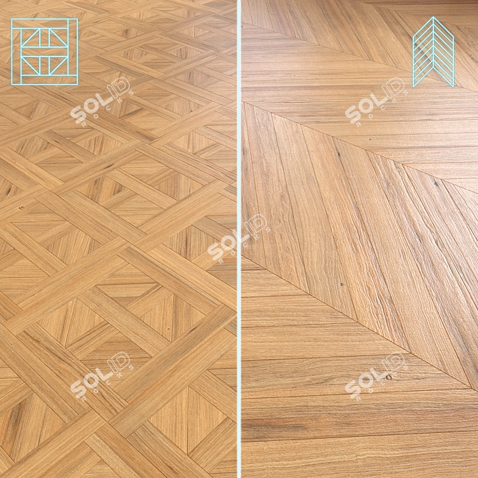 Premium Wood Floor Model 3D model image 1