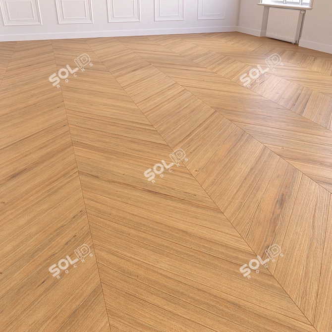 Premium Wood Floor Model 3D model image 4