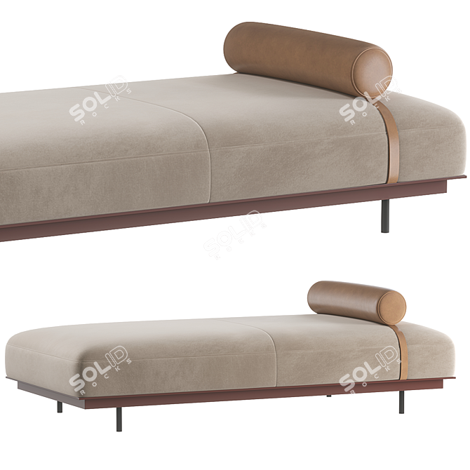 Luxury Italian Arlott High Sofa 3D model image 1