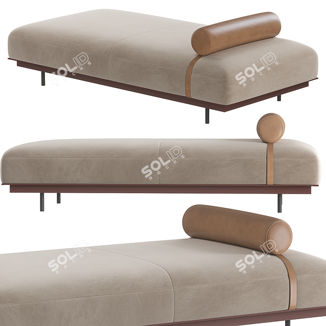 Luxury Italian Arlott High Sofa 3D model image 2