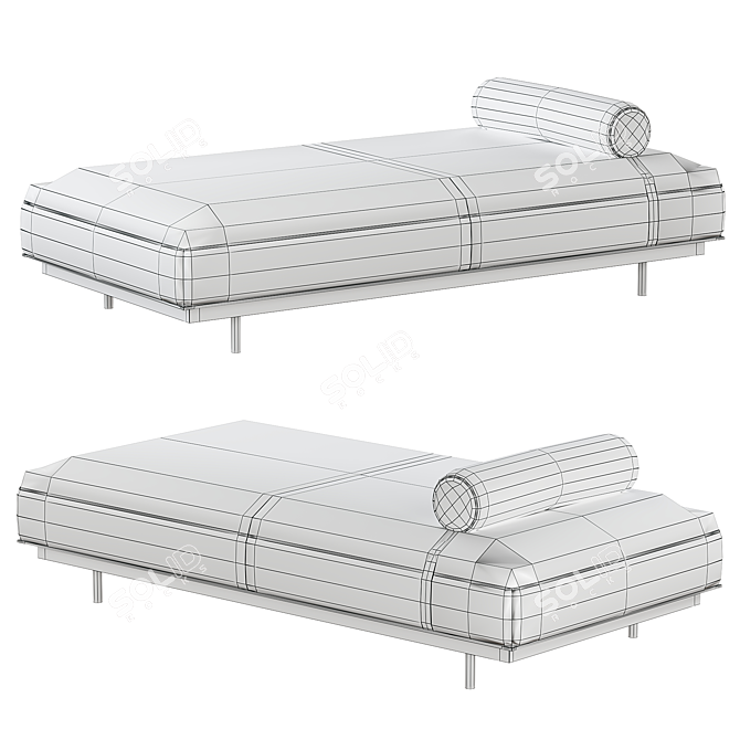 Luxury Italian Arlott High Sofa 3D model image 3