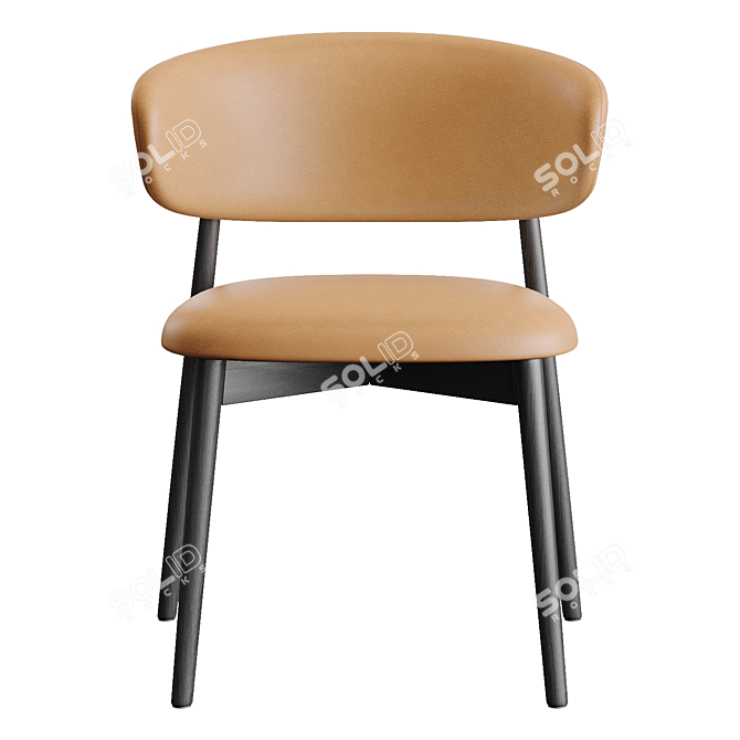 Italian Walnut Oleandro Chair 3D model image 4