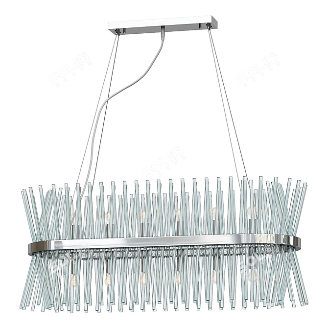 Chrome Chandelier Nembus Rini 3D model image 1