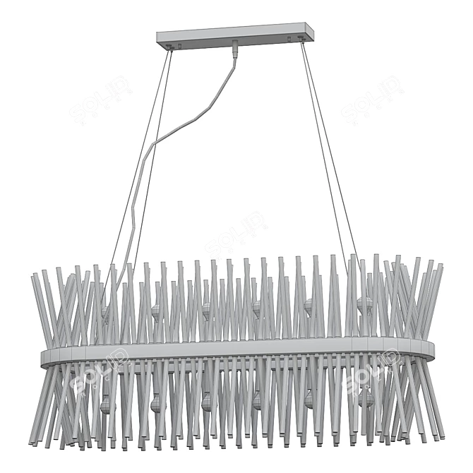 Chrome Chandelier Nembus Rini 3D model image 2