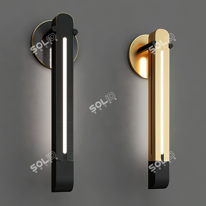 Bronze Torpedo Sconce 19"H 3D model image 2