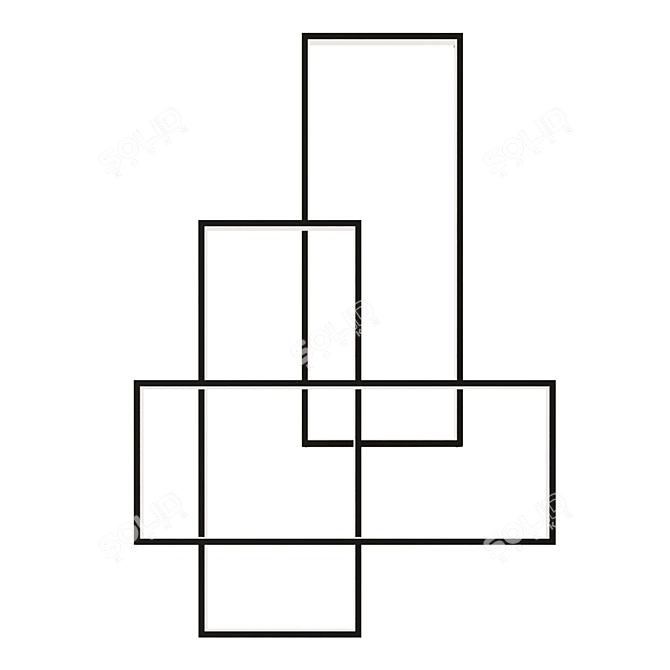  Modern Metal Wall Lamp Set 3D model image 4