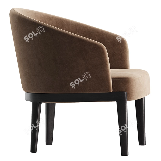 Elegant Molteni Chelsea Armchair 2017 3D model image 2