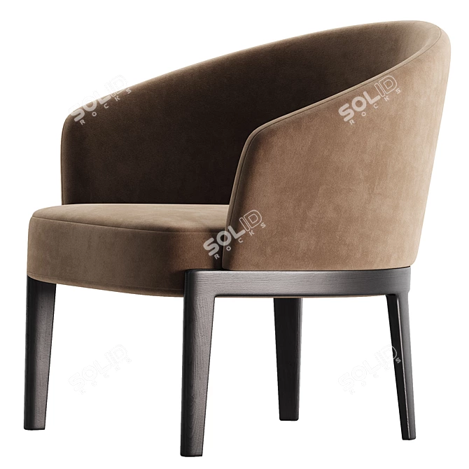 Elegant Molteni Chelsea Armchair 2017 3D model image 4