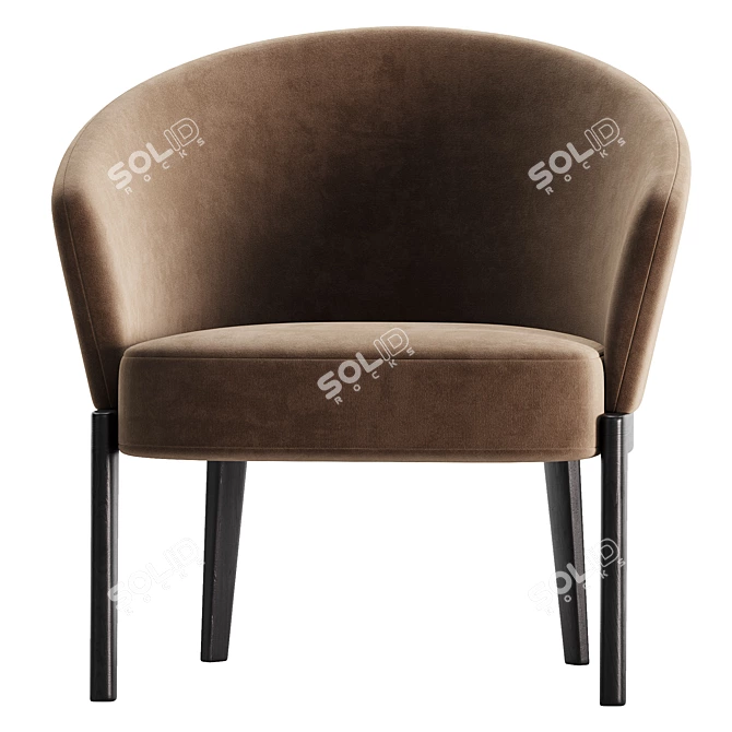 Elegant Molteni Chelsea Armchair 2017 3D model image 5