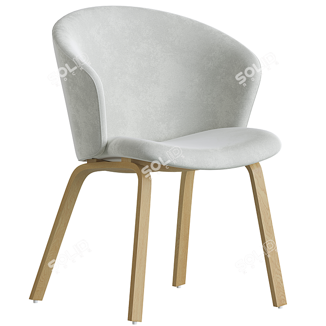 Minimalist Contemporary Close Chair 3D model image 1